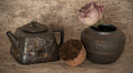 premium ceramic tea caddy and teapot